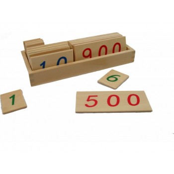 Montessori Mazās Koka Ciparu Kartītes 1-1000