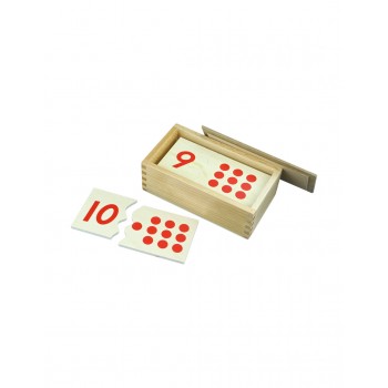 Puzle Skaitļi Un Punkti Koka Kastītē - OUWAKIDS