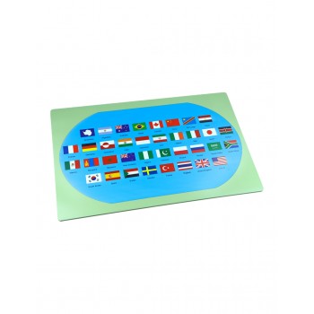 Pasaules Karte Ar Karogiem (Ar Statīvu) - OUWAKIDS - PIEEJAMS PĒC PASŪTĪJUMA