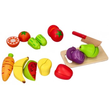Wooden Cutting Vegetables and Fruits in Box - ADAM TOYS