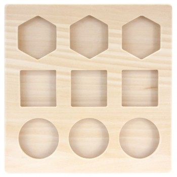 Koka Puzle Ģeometriskās Figūras