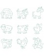 Koka Zīmogi - Puzle Animals - WOODY