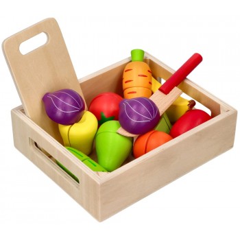 Wooden Cutting Vegetables and Fruits in Box - ADAM TOYS