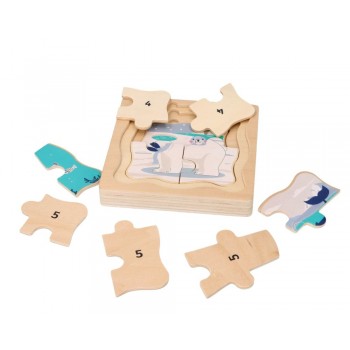 SLĀŅU PUZLE POLAR ANIMALS - ADAM TOYS SLĀŅU PUZLE POLAR ANIMALS - ADAM TOYS
