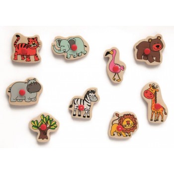 Koka Zīmogi - Puzle Safari - WOODY Koka Zīmogi - Puzle Safari - WOODY