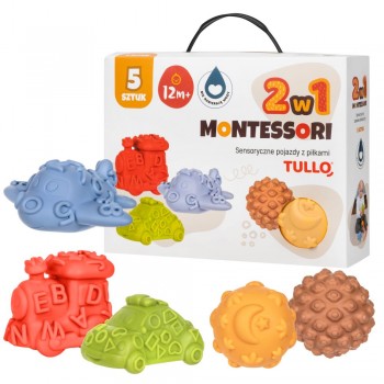 SENSORY VEHICLES AND BALLS 5 PCS. - TULLO