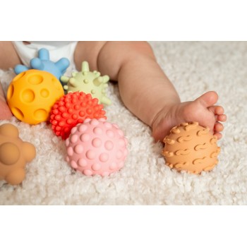 Sensory Balls Pastel, Without Holes, 8 Pcs - TULLO