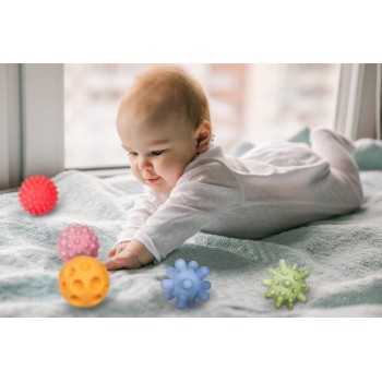 Sensory Balls, Without Holes Pastel, 5 pcs - TULLO