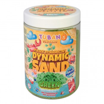 DINAMISKĀS KINĒTISKĀS SMILTIS GREEN 1 kg - TUBAN DINAMISKĀS KINĒTISKĀS SMILTIS GREEN 1 kg - TUBAN