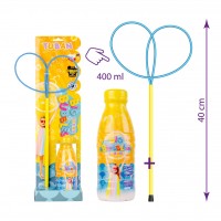 Ziepju Burbuļu Veidošanas Komplekts: Riņķis Burbuļu Pūšanai Butterfly un Ziepju Burbuļu Šķidrums (400 ml) - Tuban
