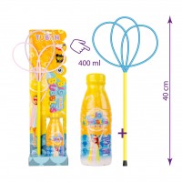 Ziepju Burbuļu Veidošanas Komplekts: Riņķis Burbuļu Pūšanai Multi Butterfly un Ziepju Burbuļu Šķidrums (400 ml) - Tuban