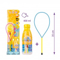 Ziepju Burbuļu Veidošanas Komplekts: Riņķis Burbuļu Pūšanai un Ziepju Burbuļu Šķidrums (400 ml) - Tuban